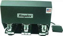 Staplex S-620NFS Footswitch-Activated Double Header Commercial Electric  Stapler for Header Cards, Made in USA